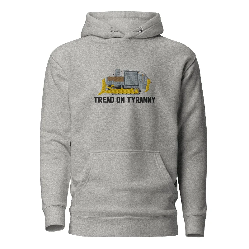 Killdozer Tread on Tyranny Embroidered Hoodie Hoodie with Button Placket Classic Preppy