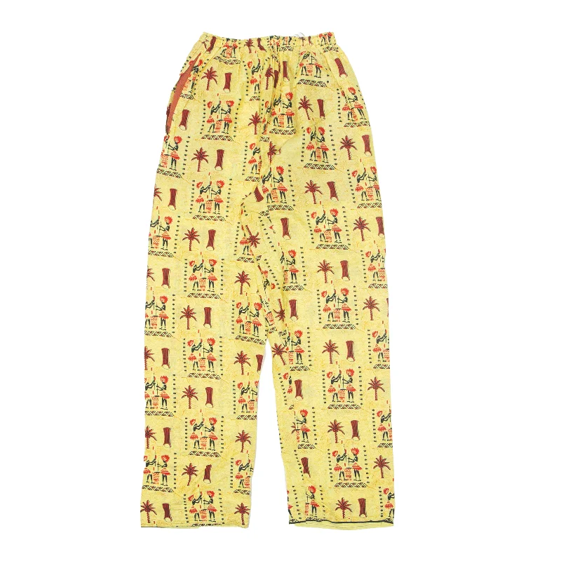 Tribal Print Lightweight Yellow Trousers W24 L30 Trousers stylish modern