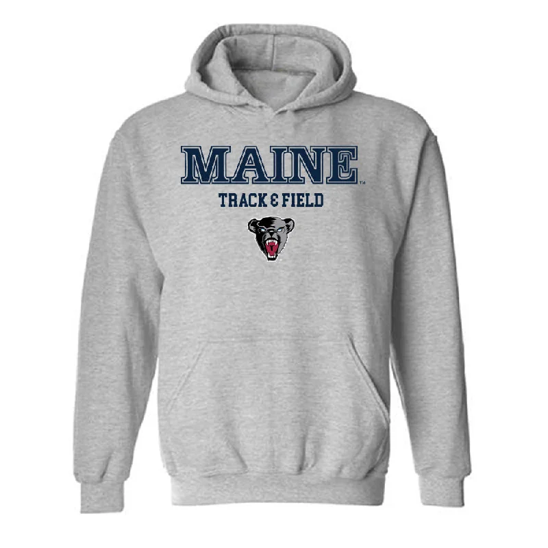 Maine - NCAA Women's Track & Field : Riley Gavigan - Sports Shersey Hooded Sweatshirt Hoodie with Distressed Vintage Worn