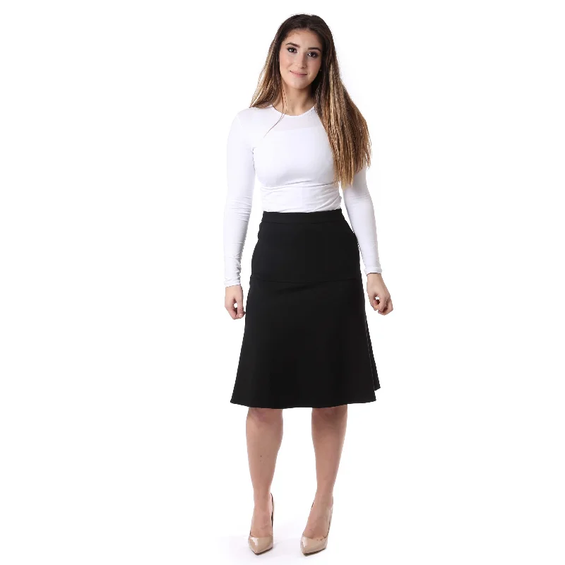 Women's Classic Yoke A-line Skirt chiffon skirt airy