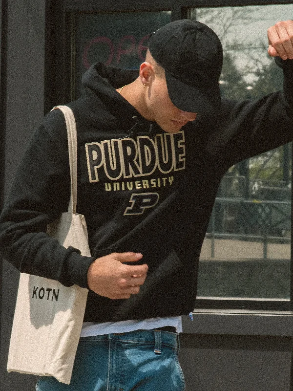 NCAA PURDUE PULLOVER HOODIE Turtleneck Warm Pullover