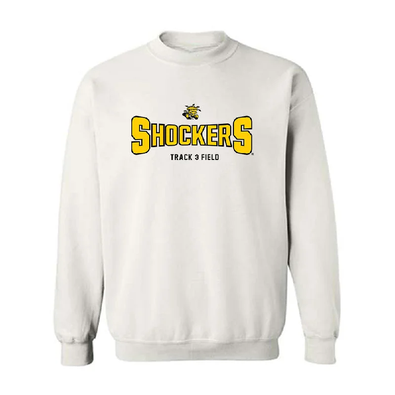 Wichita State - NCAA Women's Track & Field : Sydney Brown - Crewneck Sweatshirt Hoodie with Lace Feminine Delicate