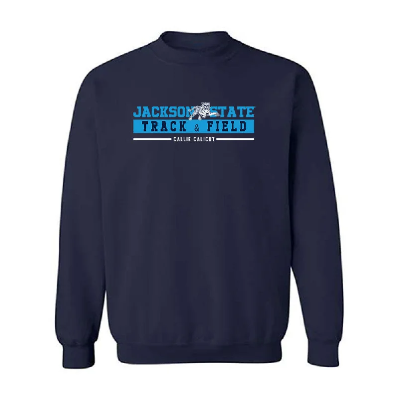 Jackson State - NCAA Women's Track & Field : Callie Calicut - Classic Fashion Shersey Crewneck Sweatshirt Graphic Hoodie Design Print