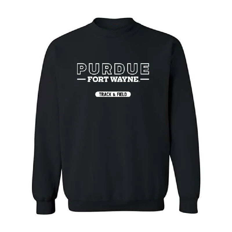 PFW - NCAA Women's Track & Field : Ellie Zagel - Classic Fashion Shersey Crewneck Sweatshirt Hoodie with Exposed Zipper Edgy Industrial