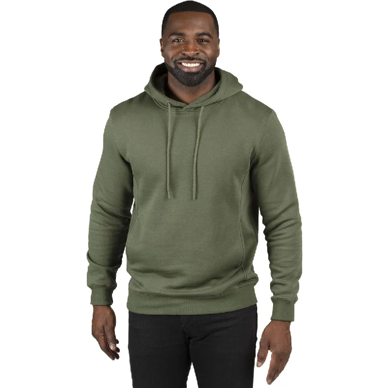 Threadfast Apparel Unisex Army Ultimate Fleece Pullover Hooded Sweatshirt Lapel Neck Sweater