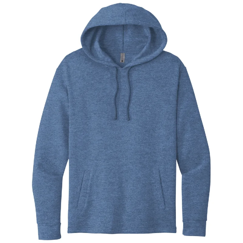 Next Level Unisex Heather Bay Blue PCH Fleece Pullover Hoodie One Shoulder Top