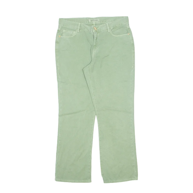 TRUSSARDI Trousers Green Regular Tapered Womens W30 L26 Trousers Gym Athletic