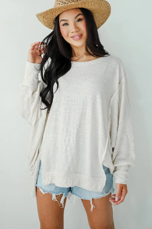 Perfectly Impressive Oversized Pullover Lapel Neck Sweater