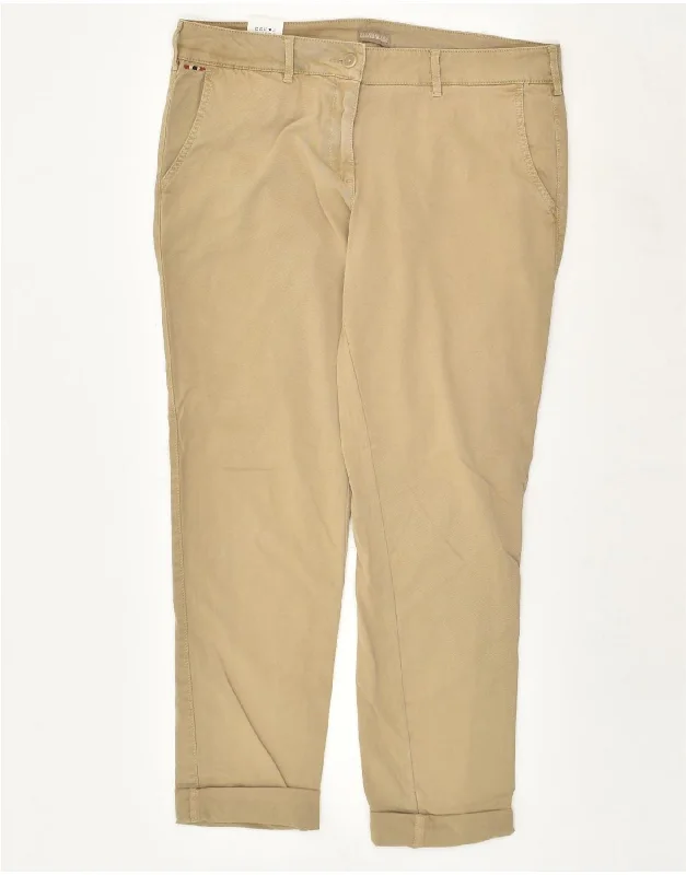 NAPAPIJRI Womens Slim Chino Trousers IT 46 Large W34 L32 Beige Cotton Trousers Review Highly