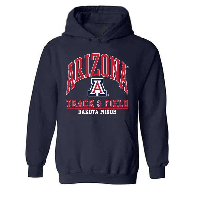 Arizona - NCAA Women's Track & Field : Dakota Minor - Classic Fashion Shersey Hooded Sweatshirt Hoodie with Belted Waist Structured Tailored