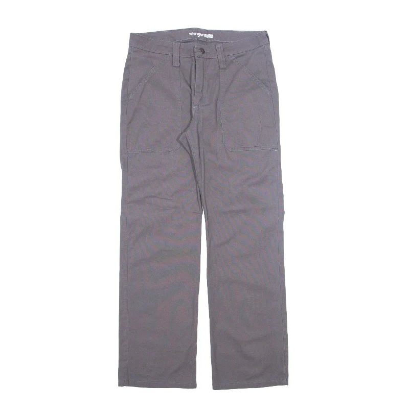 WRANGLER Riggs Workwear Strong Trousers Grey Regular Straight Womens W32 L30 Trousers Exclusive Limited