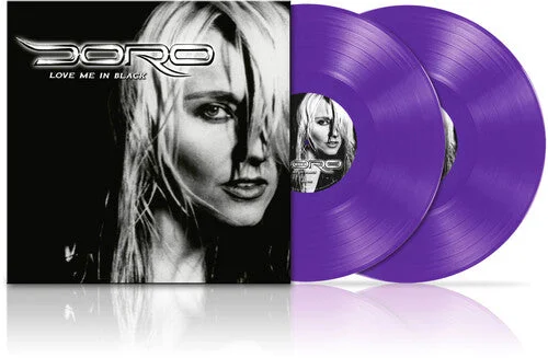 Doro:  Love Me In Black 1998- (Colored Vinyl Purple Limited Edition Gatefold 2 LP Jacket) 2023 Release Date: 4/7/2023 A-Line Jacket Boat Neck Shawl Collar