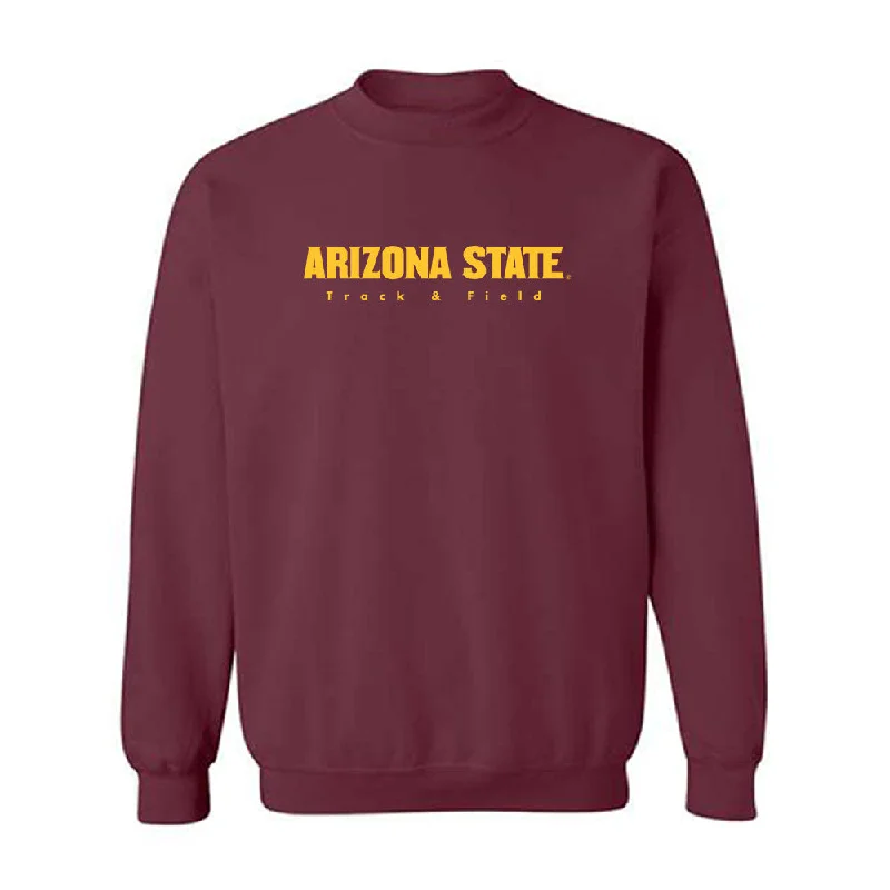 Arizona State - NCAA Women's Track & Field : Harlie Medrano - Classic Shersey Crewneck Sweatshirt Hoodie with Mesh Breathable Sporty