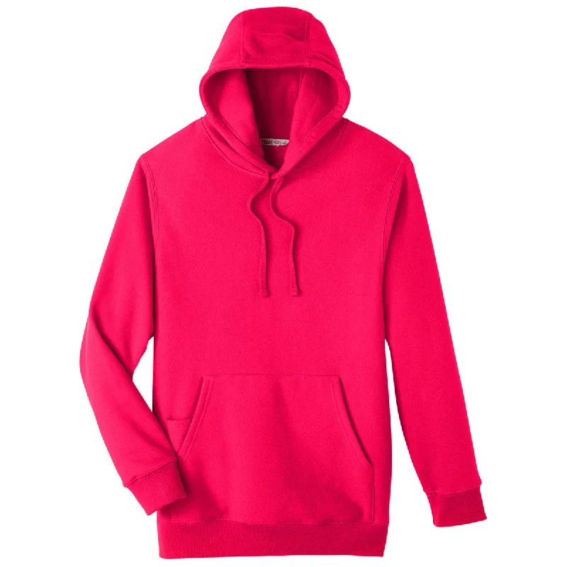 Team 365 Unisex Sport Red Zone HydroSport Heavyweight Pullover Hooded Sweatshirt Tight Sleeve Top