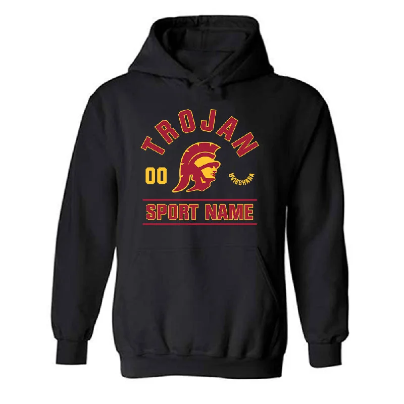 USC - NCAA Women's Track & Field : Rachael Uvieghara - Classic Fashion Shersey Hooded Sweatshirt Hoodie with High-Low Hem Asymmetrical Trendy