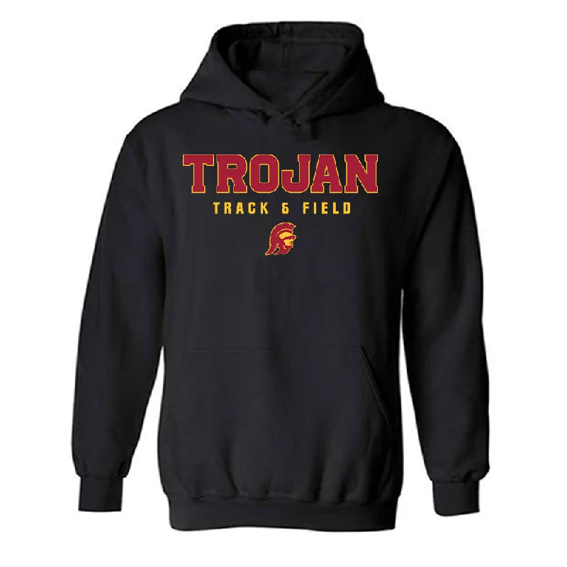 USC - NCAA Women's Track & Field : Rachael Uvieghara - Hooded Sweatshirt Hoodie with Drawstring Waist Adjustable Fitted