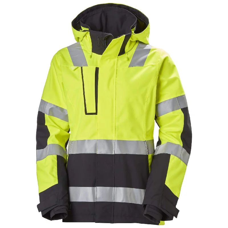 Helly Hansen Womens Luna Hi Vis Waterproof Shell Jacket - 71294 Nylon Jacket Polyester Jacket Spandex Jacket