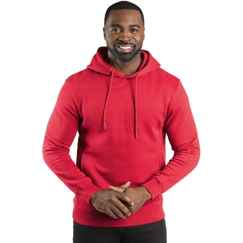 Threadfast Apparel Unisex Red Ultimate Fleece Pullover Hooded Sweatshirt Short Sleeve Top