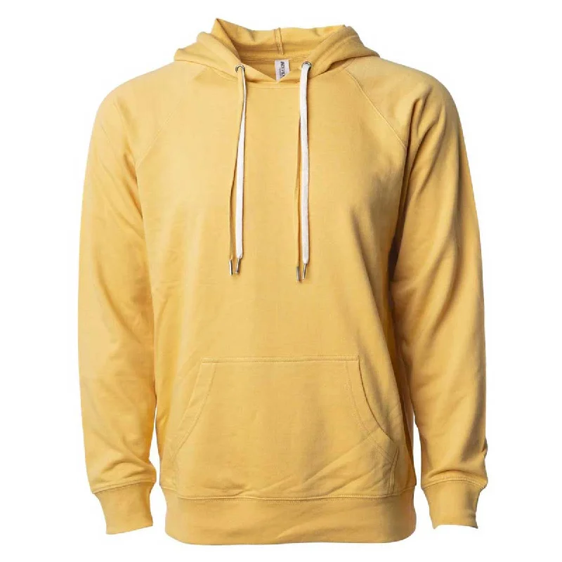 Independent Trading Co. Unisex Harvest Gold Icon Lightweight Loopback Terry Hooded Pullover Oblong Neck Pullover