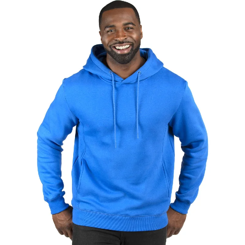 Threadfast Apparel Unisex Royal Ultimate Fleece Pullover Hooded Sweatshirt Short Puff Sleeve