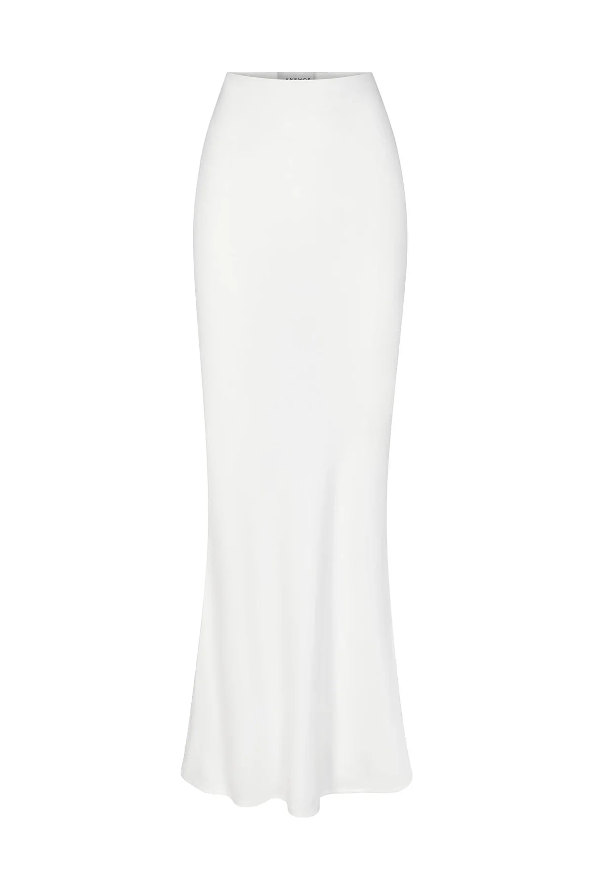 The Bias Cut Maxi Skirt - White asymmetrical skirt cut