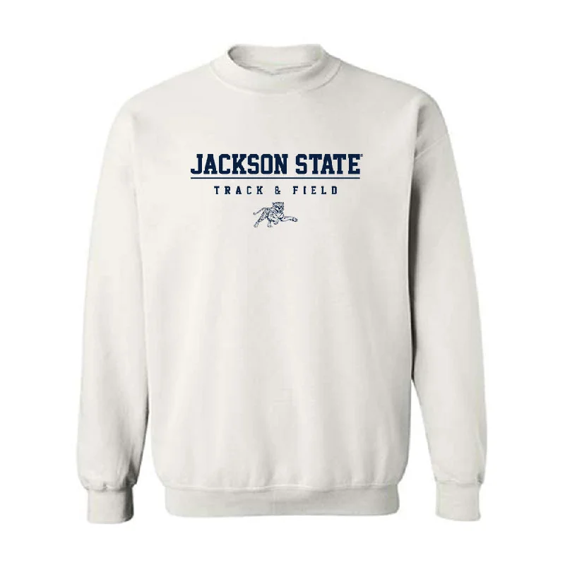 Jackson State - NCAA Women's Track & Field : Callie Calicut - Classic Shersey Crewneck Sweatshirt Hoodie with Hem Detail Decorative Unique