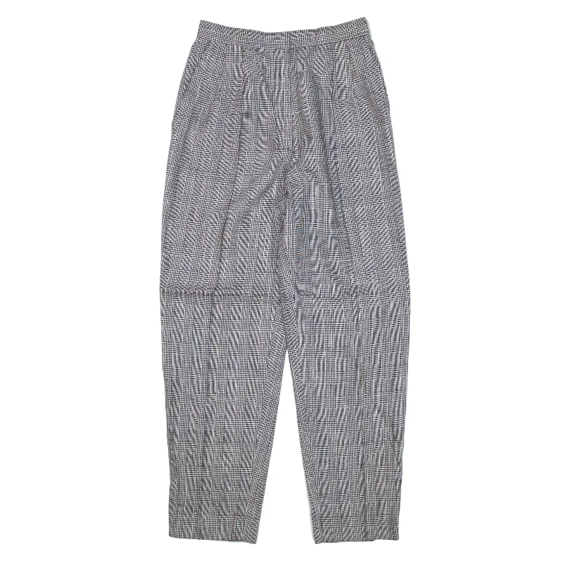 Pleated Trousers Grey Regular Tapered Womens W24 L26 Trousers Fall Fleece