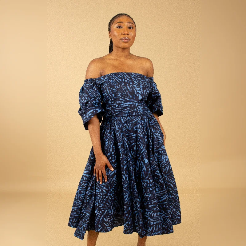 Ashe African Print Skirt Set denim skirt classic