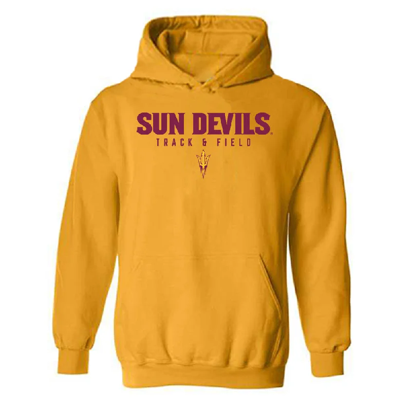 Arizona State - NCAA Women's Track & Field : Ava McCumber-Gandara - Classic Shersey Hooded Sweatshirt Hoodie with Hem Patch Decorative Personalized