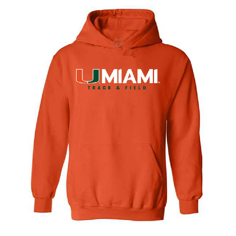 Miami - NCAA Women's Track & Field : Iyonna Codd - Classic Shersey Hooded Sweatshirt Hoodie with Hem Elastic Stretchable Comfortable