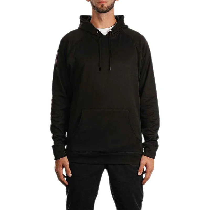 Burnside Unisex Black Performance Fleece Pullover Bateau Neck Pullover