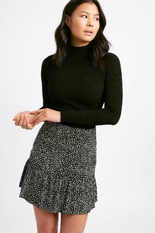 Snow Leopard Mini Skirt cotton skirt soft