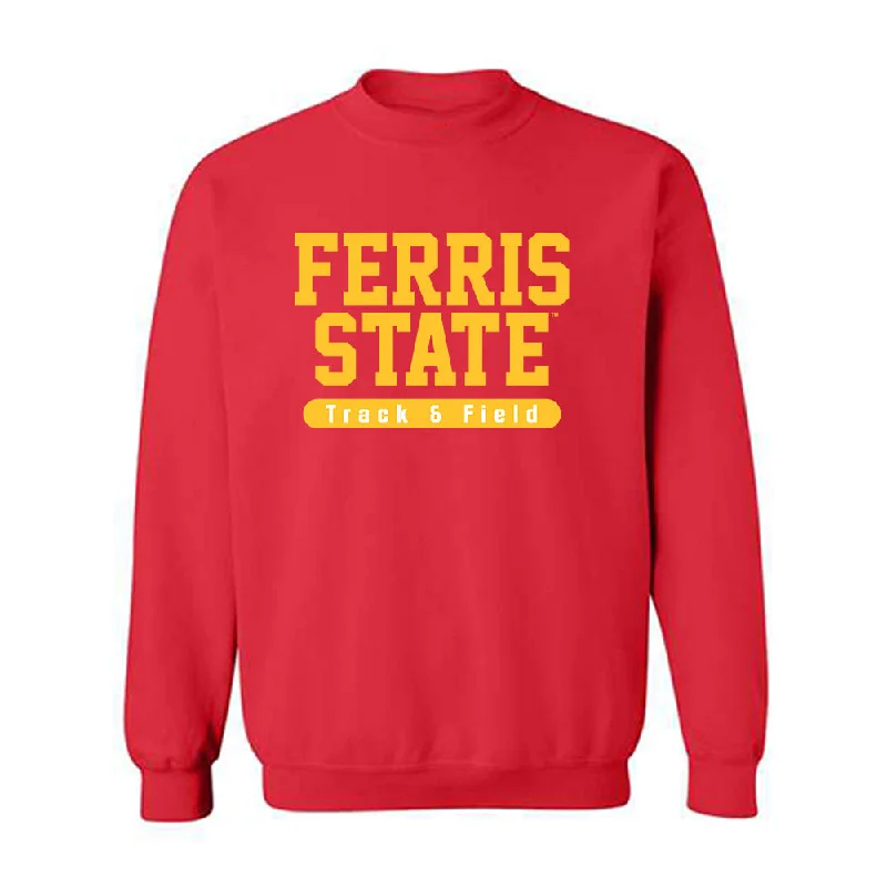 Ferris State - NCAA Women's Track & Field : Daisy Englund - Classic Shersey Crewneck Sweatshirt Hoodie with Exposed Zipper Edgy Industrial