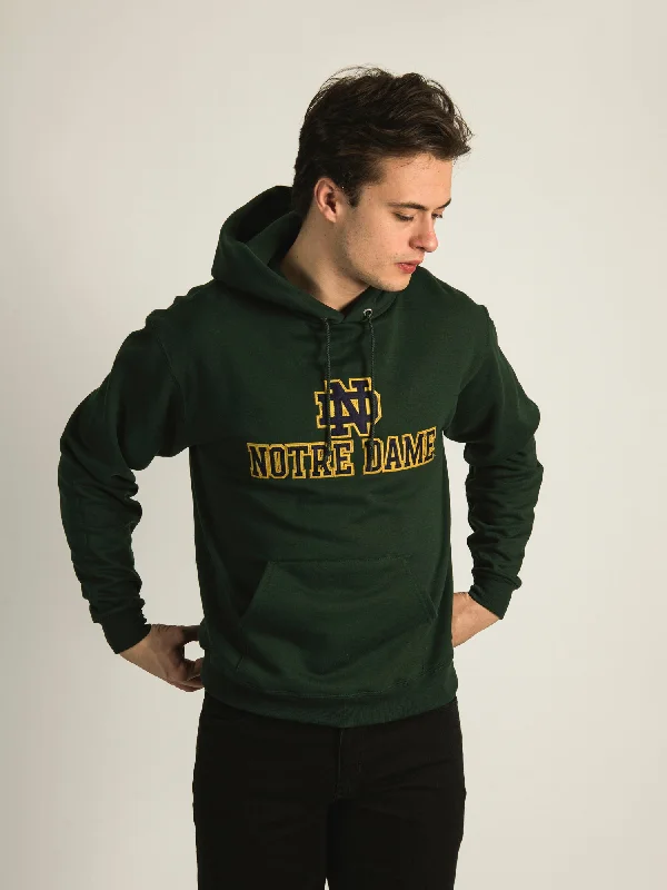 NCAA NOTRE DAME PULLOVER HOODIE Short Puff Sleeve