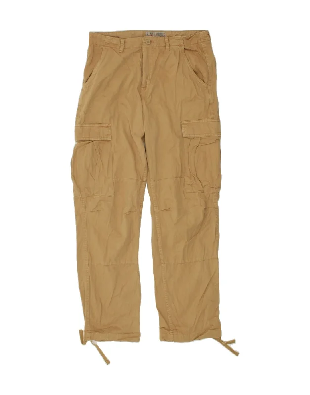 OVS Womens Regular Fit Cargo Trousers IT 48 XL W34 L31 Beige Cotton Trousers Trousers Formal