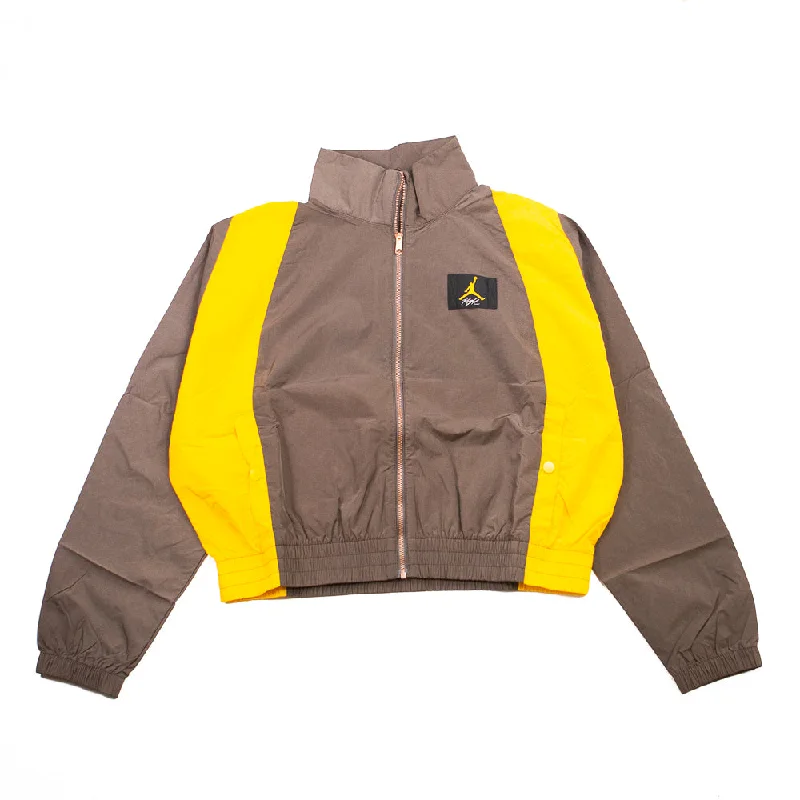 WMNS Jordan Woven Jacket (Ironstone/University Gold) Hoodie Zip-Up Jacket Button-Up Jacket