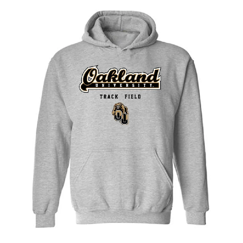 Oakland - NCAA Women's Track & Field : Desteny DeJarnett - Classic Shersey Hooded Sweatshirt Hoodie with Rolled Sleeves Casual Relaxed