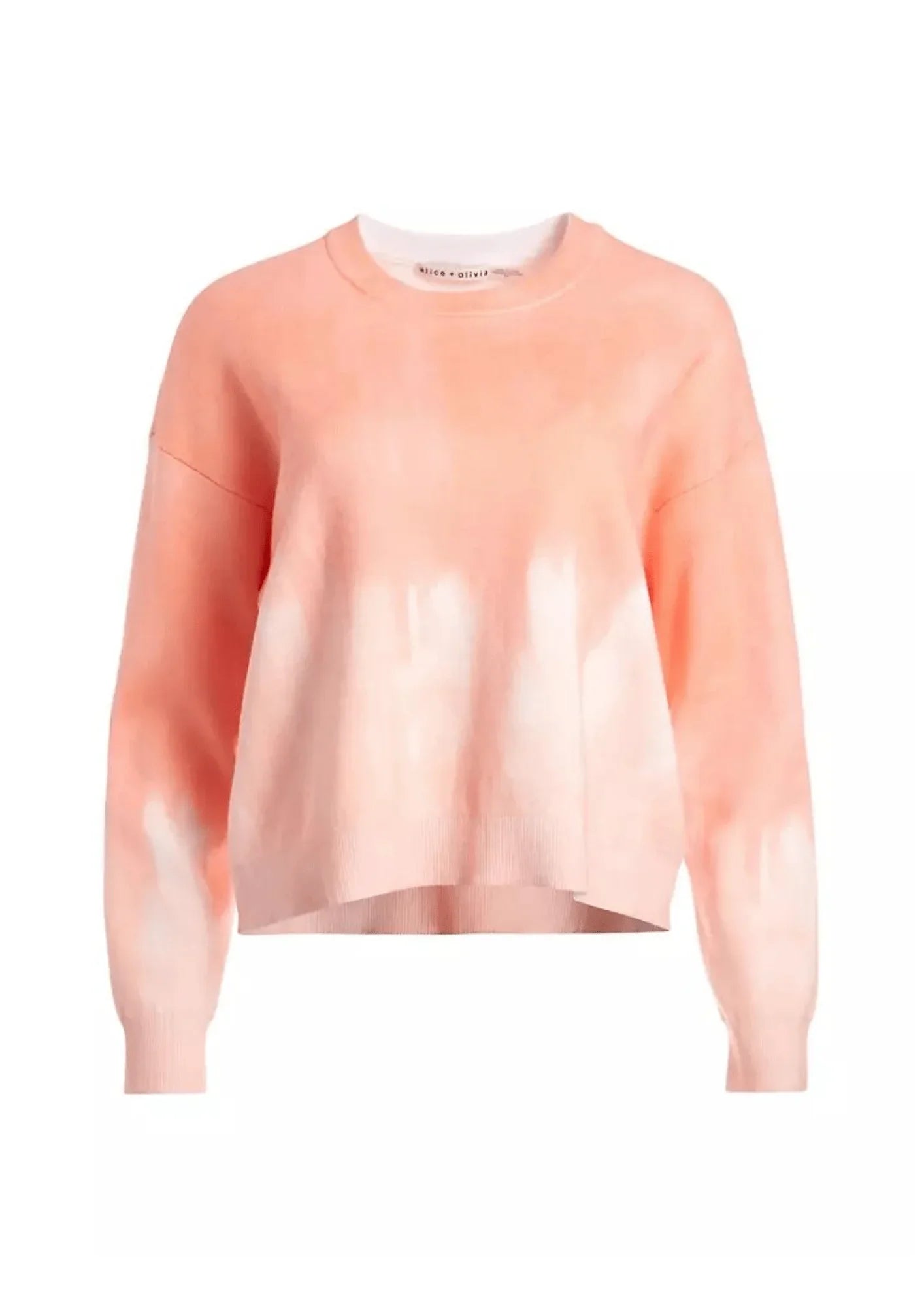 ORANGE GLEESON TIE-DYE PULLOVER Open Neck Pullover