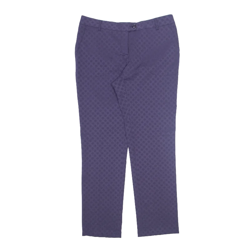 MOSCHINO Cheap and Chic Polka Dot Trousers Purple Regular Tapered Wool Womens W34 L32 Trousers Bestseller Popular