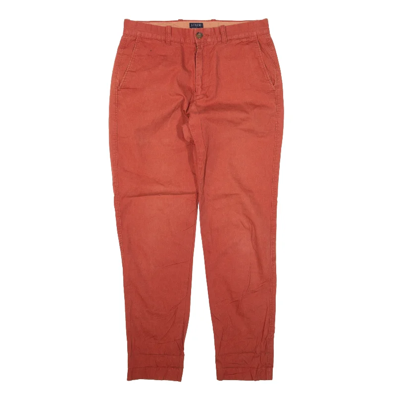 J.CREW Chino Trousers Red Regular Tapered Womens W29 L30 Trousers practical durable