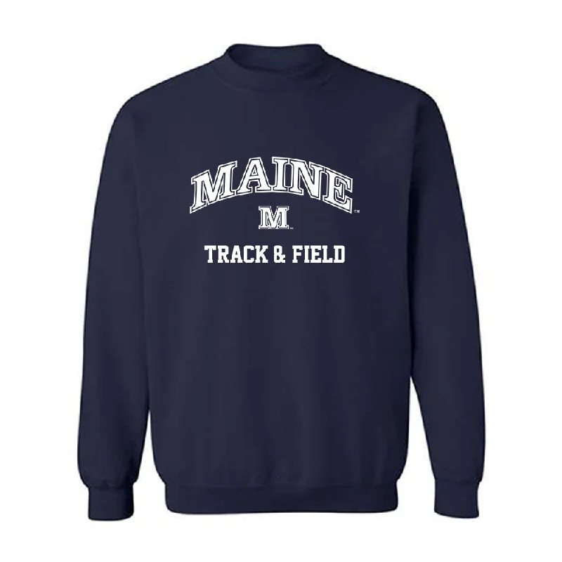 Maine - NCAA Women's Track & Field : Riley Gavigan - Classic Shersey Crewneck Sweatshirt Hoodie with Frayed Bohemian Relaxed