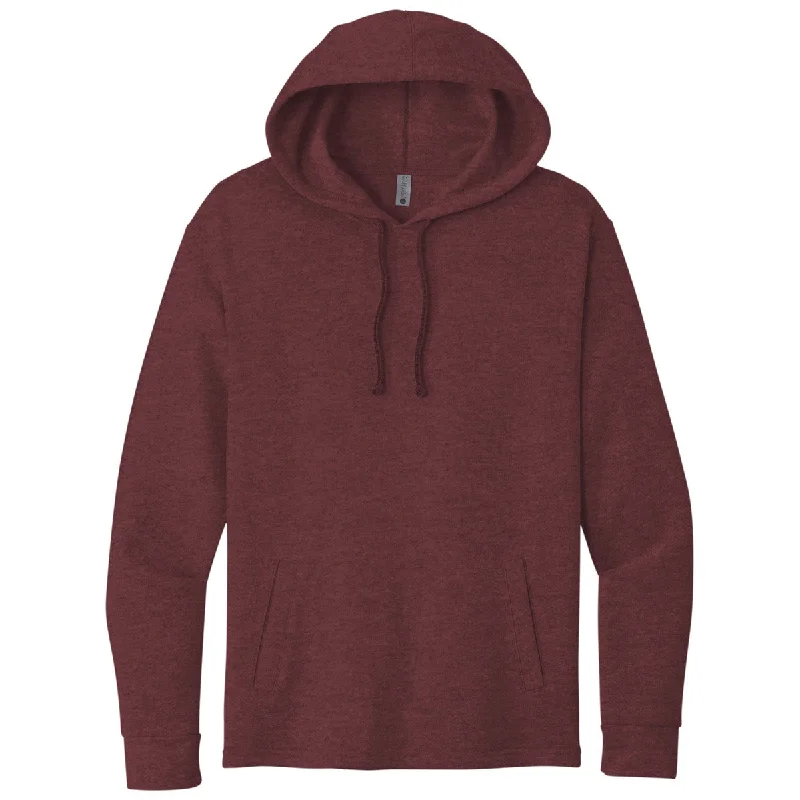 Next Level Unisex Heather Maroon PCH Fleece Pullover Hoodie Long Bell Sleeve