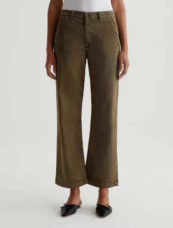 AG Caden Straight Trouser in Sulfur Oak Brown Trousers Spring Floral