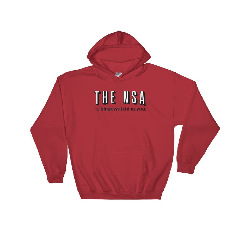 The NSA Is Binge-Watching You Hooded Sweatshirt Hoodie with Earth Tones Natural Calm