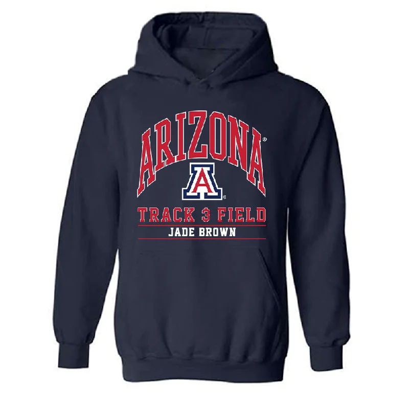 Arizona - NCAA Women's Track & Field : Jade Brown - Classic Fashion Shersey Hooded Sweatshirt Hoodie with Magnetic Closure Innovative Modern