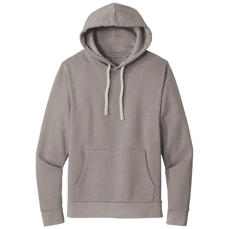 Next Level Unisex Lead/ Light Grey Beach Fleece Pullover Hoodie Elbow Length Sleeve