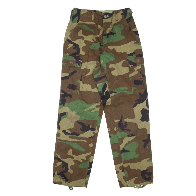 PROPPER INTERNATIONAL Army Woodland Camo Combat Trousers Green Regular Tapered Womens W26 L29 Trousers Evening Elegant