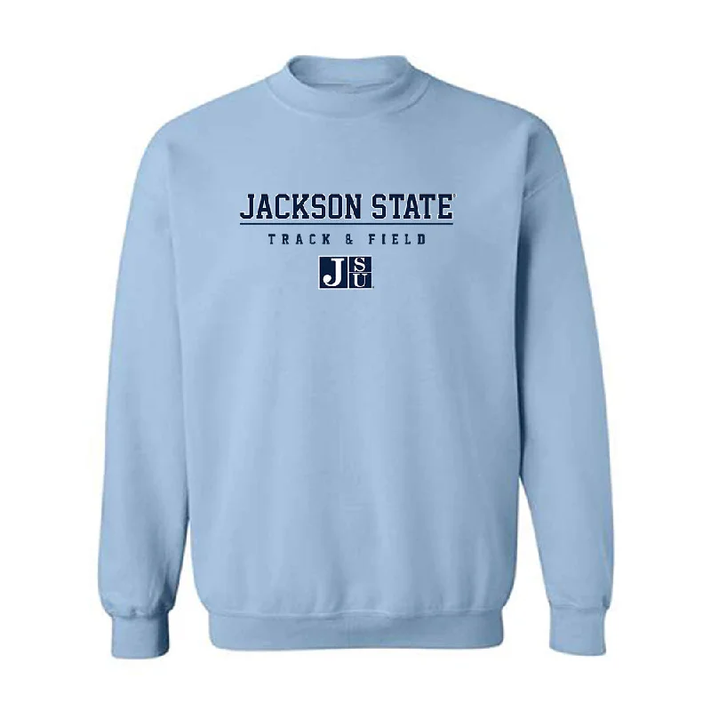 Jackson State - NCAA Women's Track & Field : Callie Calicut - Classic Shersey Crewneck Sweatshirt Hoodie with High-Low Hem Asymmetrical Trendy