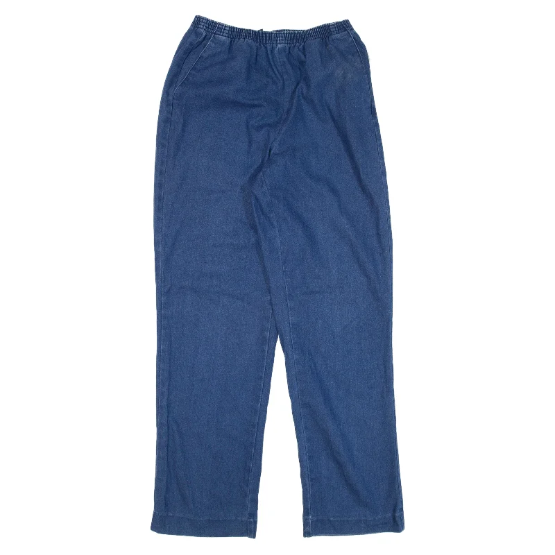 KAREN SCOTT Denim Trousers Blue Relaxed Straight Womens W24 L29 Trousers Cargo Utility