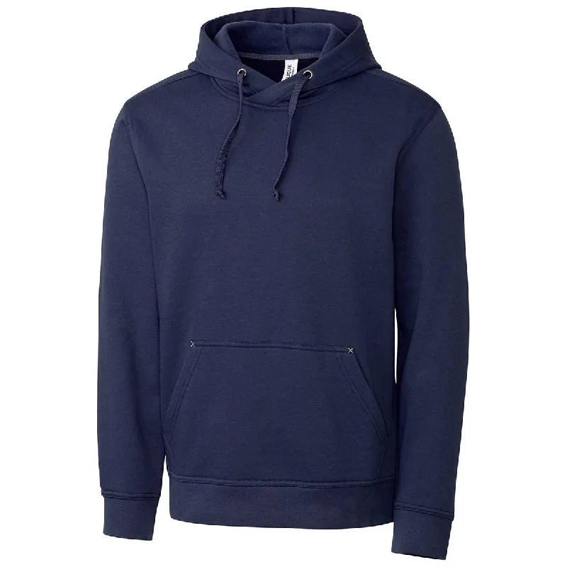 Clique Unisex Navy MainStage Pullover Hoodie Polo Neck Sweater